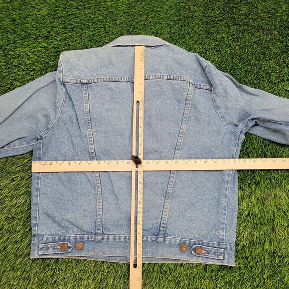 Vintage Rustler Trucker Jacket M/L 21x23 Faded Blue - Picture 6 of 15